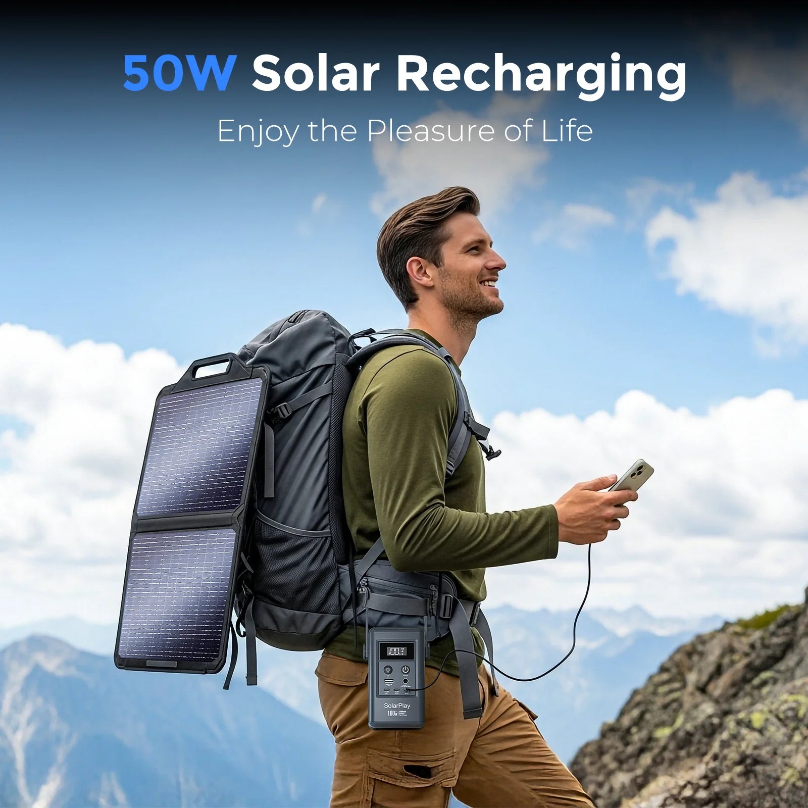 SOLARPLAY Q100 Portable Power Station (25000mAh)