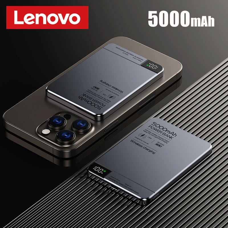 Lenovo 10000mAh Magnetic Power Bank – Ultra-Thin Fast Charging