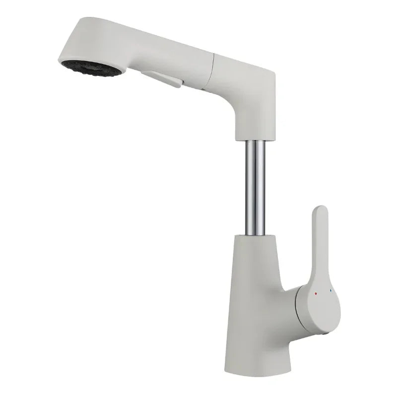 Modern bathroom faucet with hot water functionality, ideal for sinks and everyday bathroom use.