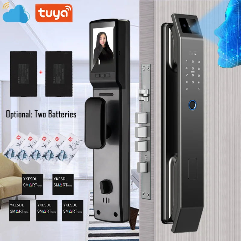 Keyless 3D Face Recognition Digital Door Lock
Secure your home with a glance. This advanced electronic lock features a built-in camera, fingerprint scanner, and passcode entry for seamless, key-free access.
