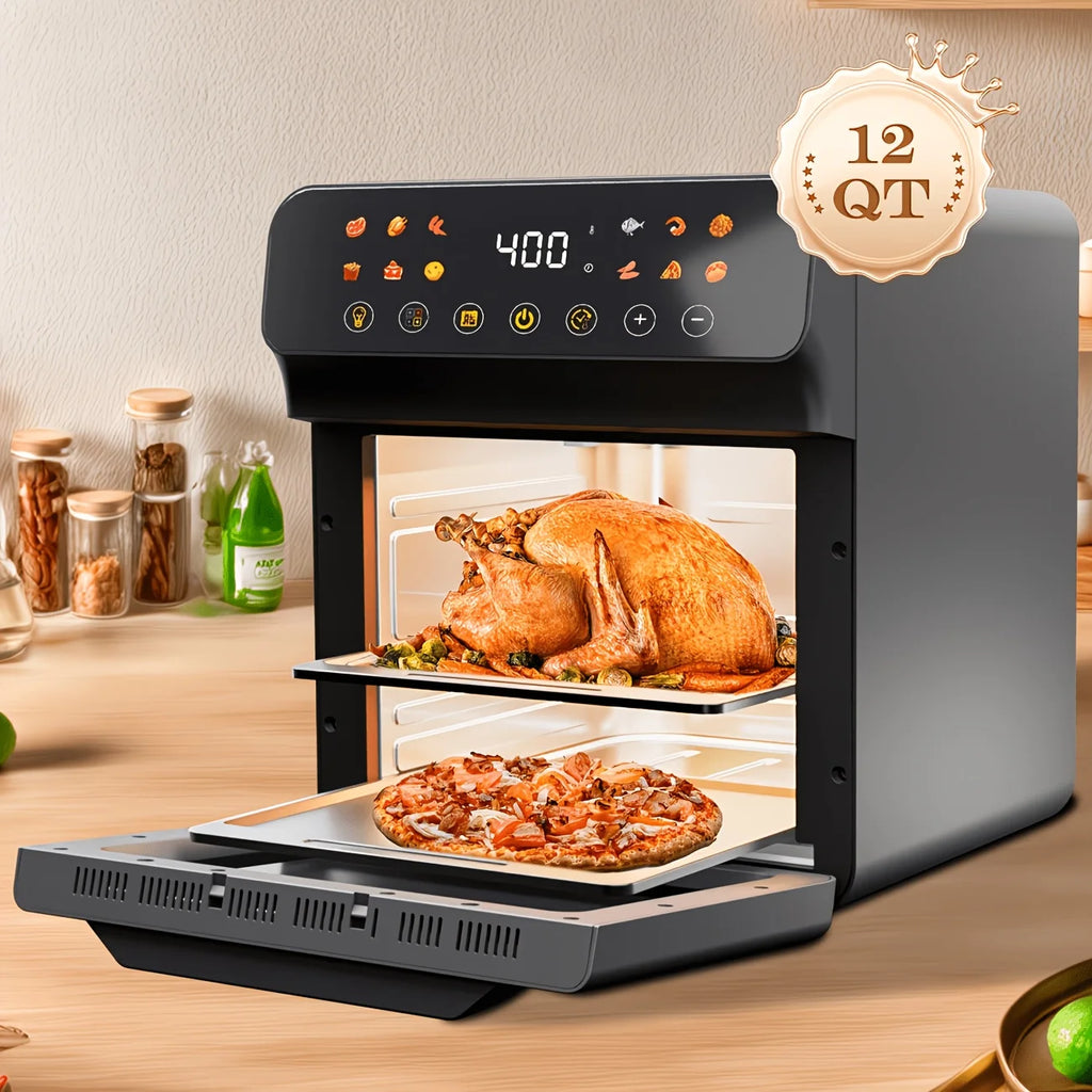 Large-Capacity Air Fryer – Viewing Window, Automatic Cooking & Anti-Scald Handle