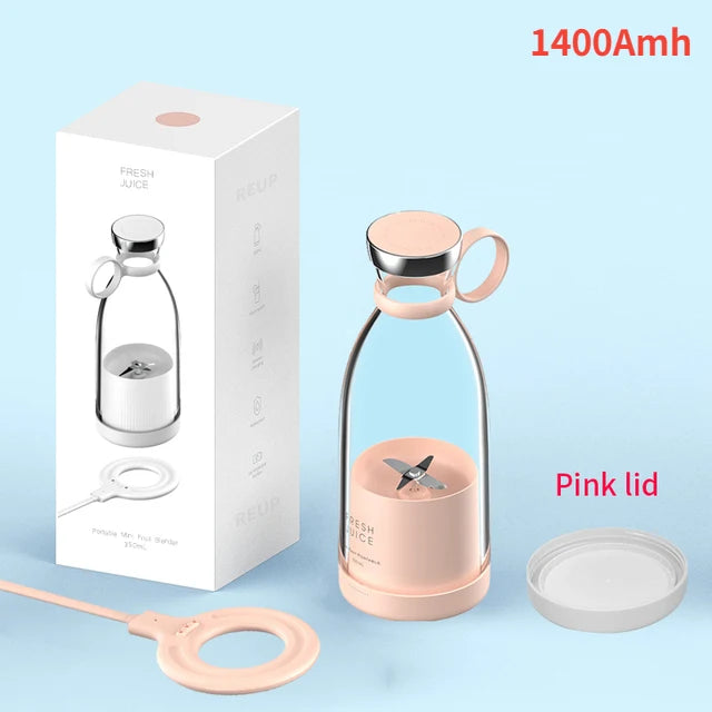Portable Electric Juicer Blender – USB Rechargeable Mini Fruit Mixer for Smoothies, Shakes & Juice