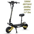 EOEOTWO 1200W Foldable Off-Road E-Scooter
Hit the trails at 30 MPH. This high-speed adult scooter packs a 48V long-range battery and rugged 11-inch tubeless tires into a durable, folding frame.