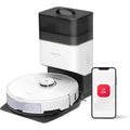 High-capacity robot vacuum and mop with self-emptying dock, 60-day dust storage, auto mopping, and smart carpet detection.