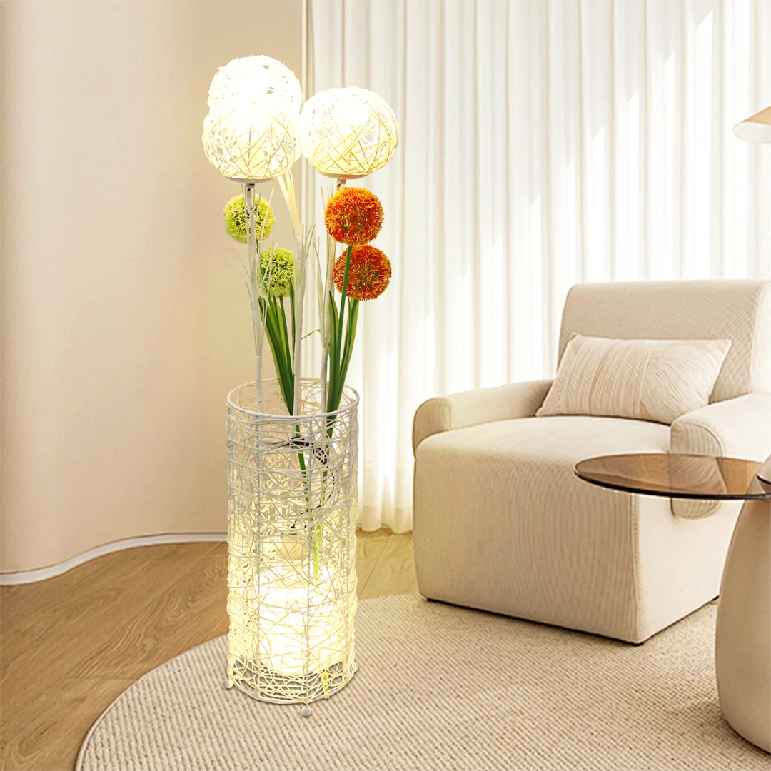 LUVODI Modern Rattan Floor Lamp