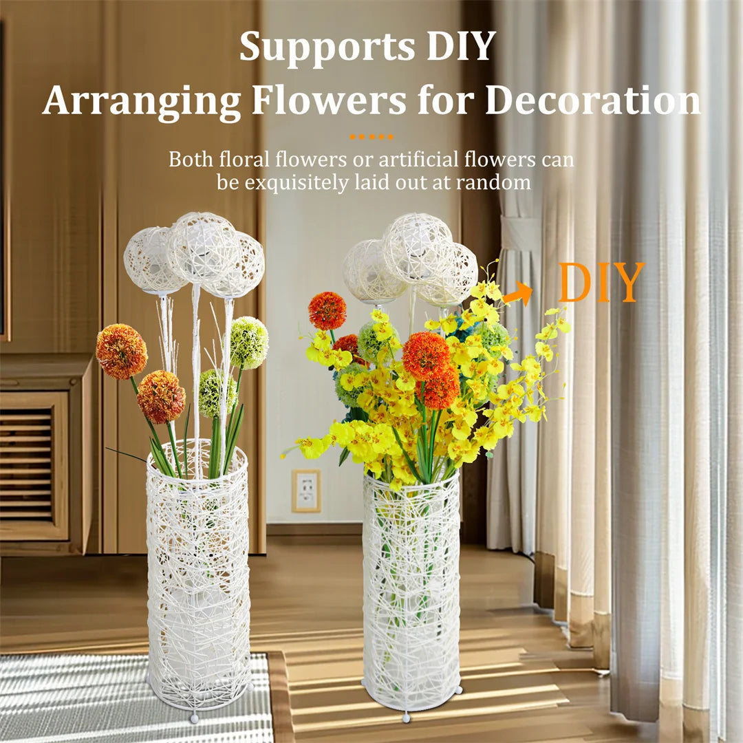 LUVODI Modern Rattan Floor Lamp