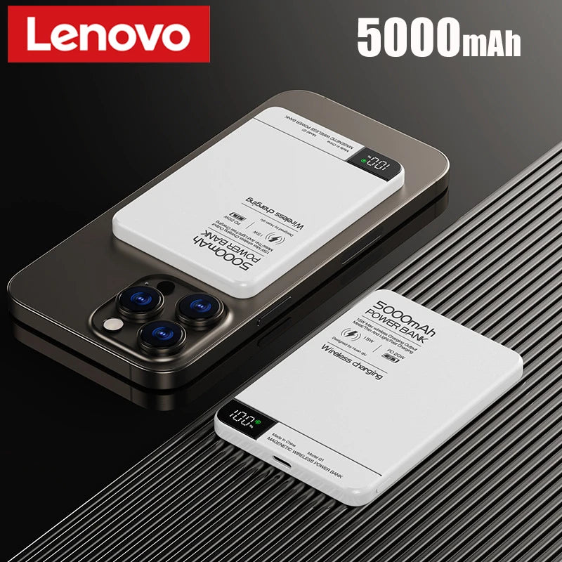 Lenovo 10000mAh Magnetic Power Bank – Ultra-Thin Fast Charging