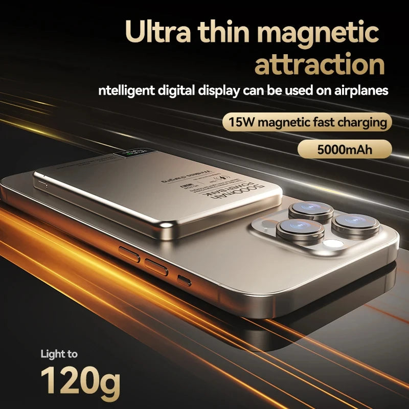 Lenovo 10000mAh Magnetic Power Bank – Ultra-Thin Fast Charging