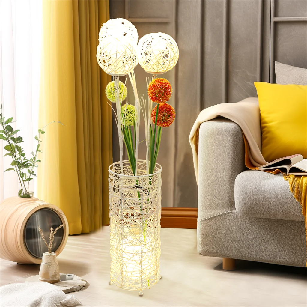 LUVODI Modern Rattan Floor Lamp