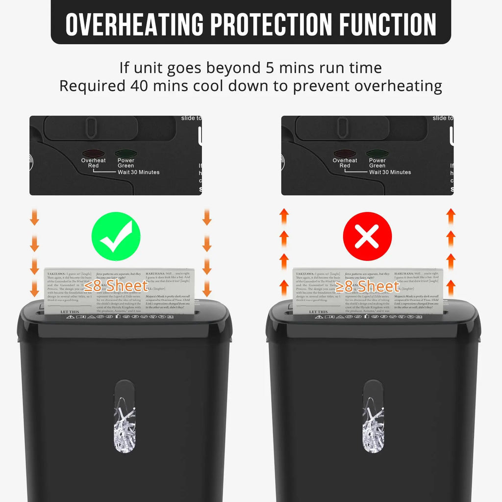 10-Sheet Home Office Paper Shredder – P-2 Security, CD & Credit Card Shredding, Jam-Proof Design