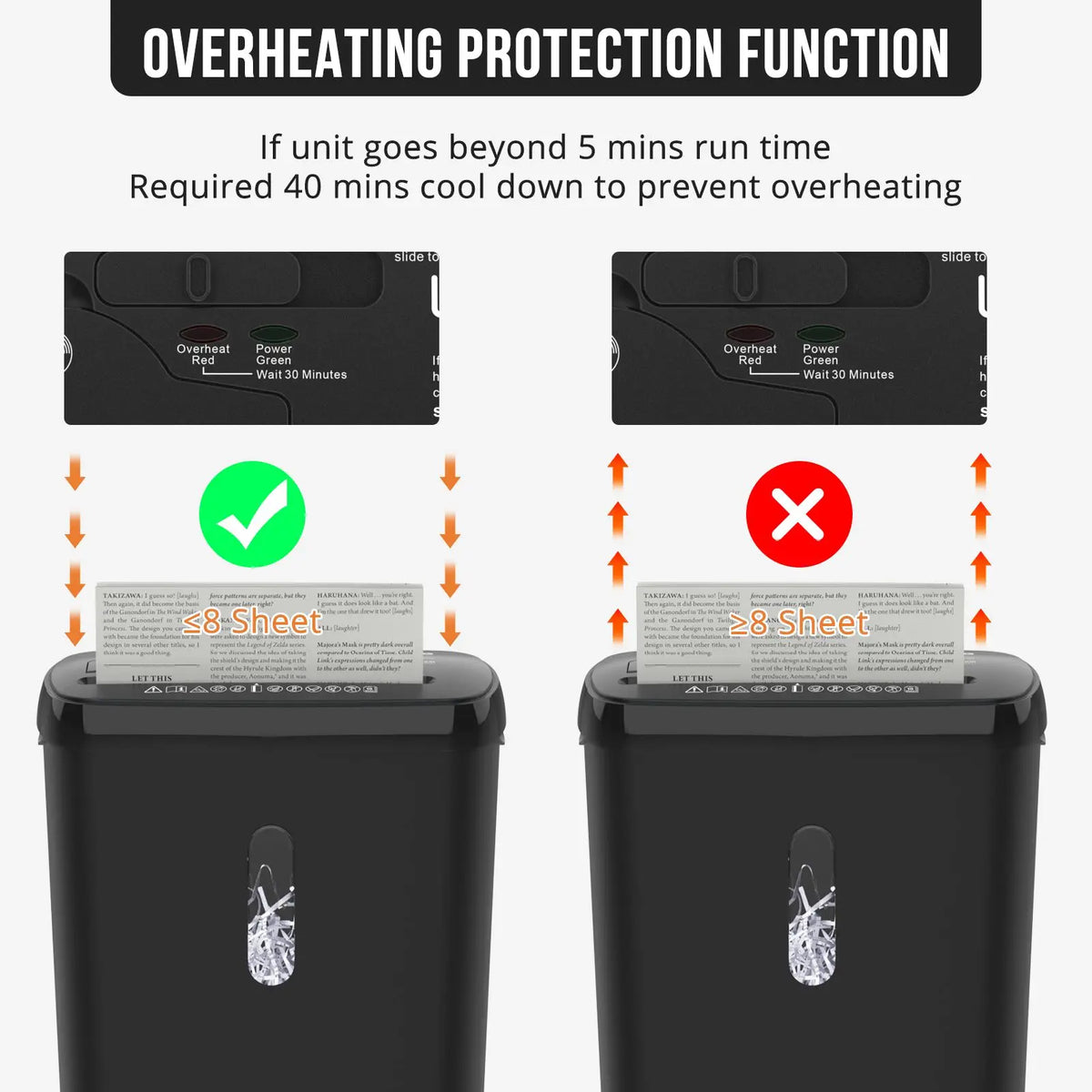 10-Sheet Home Office Paper Shredder – P-2 Security, CD & Credit Card Shredding, Jam-Proof Design