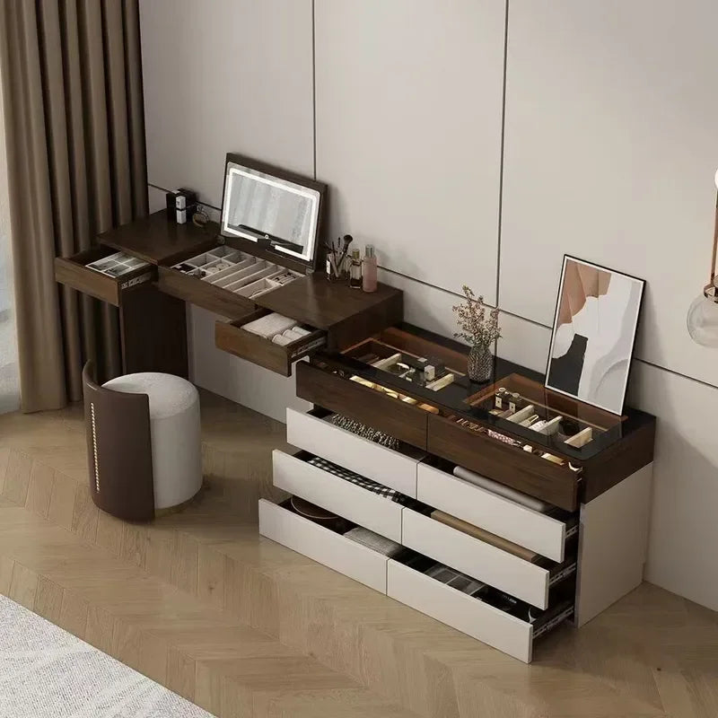Solid Wood Dresser & Storage Cabinet – Modern Flip-Top Design