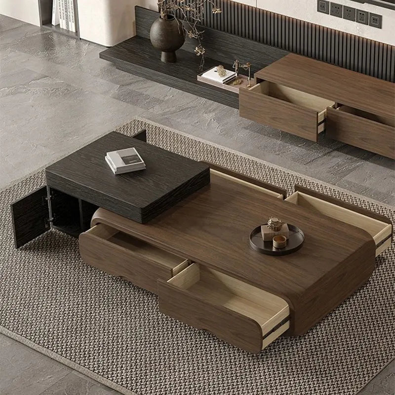 Premium Modern Coffee Table – Luxury Vintage Design with Drawers & Storage for Living Room