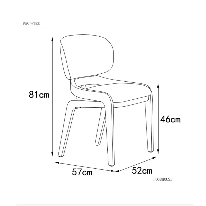 Modern Solid Wood Dining Chair – Minimalist Luxury Design