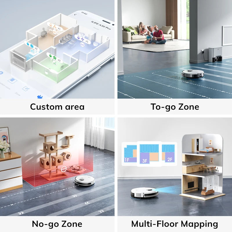ILIFE A30 PRO Robot Vacuum & Mop (60-Day Self-Emptying)