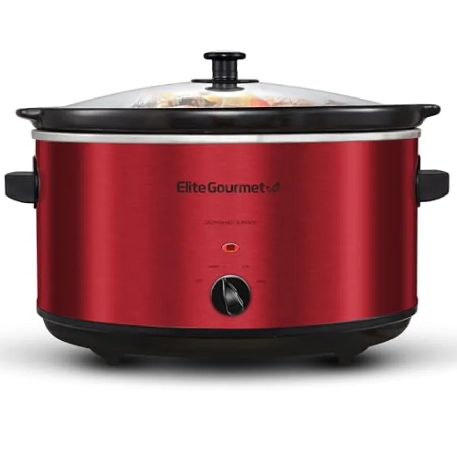 8.5-Quart Jumbo Ceramic Slow Cooker (Adjustable Temp)
Effortlessly prepare large meals with this high-capacity slow cooker. Featuring a durable metal exterior, removable ceramic crock, and dishwasher-safe lid—perfect for everything from hearty spareribs t