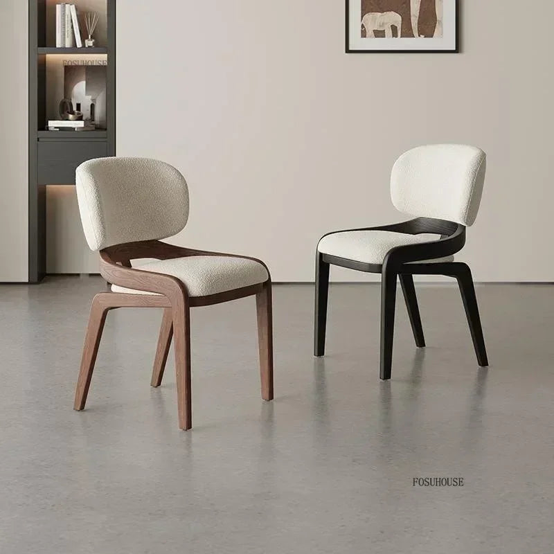 Modern Solid Wood Dining Chair – Minimalist Luxury Design