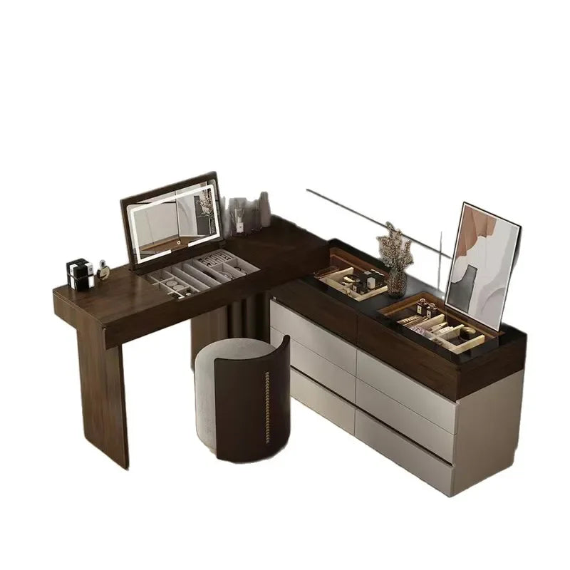 Solid Wood Dresser & Storage Cabinet – Modern Flip-Top Design