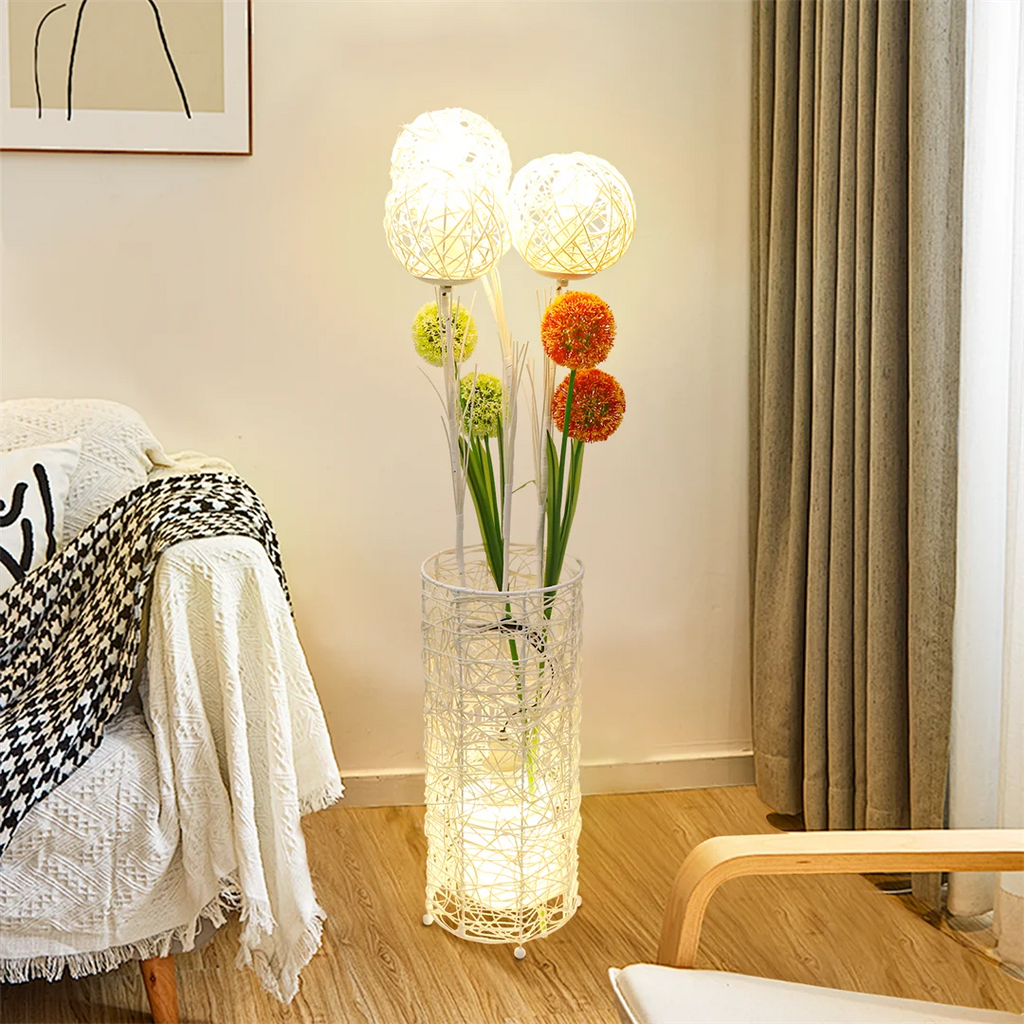 LUVODI Modern Rattan Floor Lamp