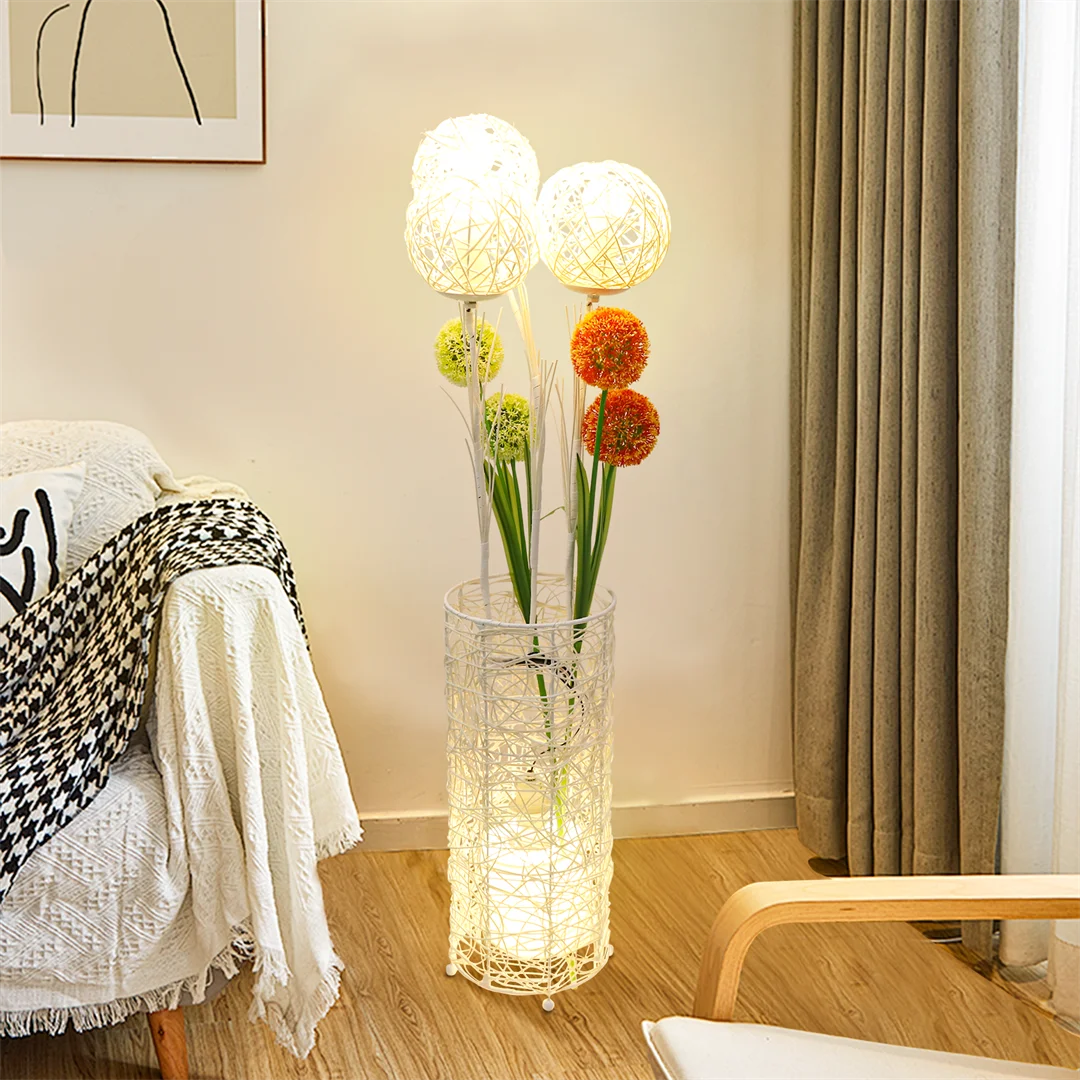 LUVODI Modern Rattan Floor Lamp