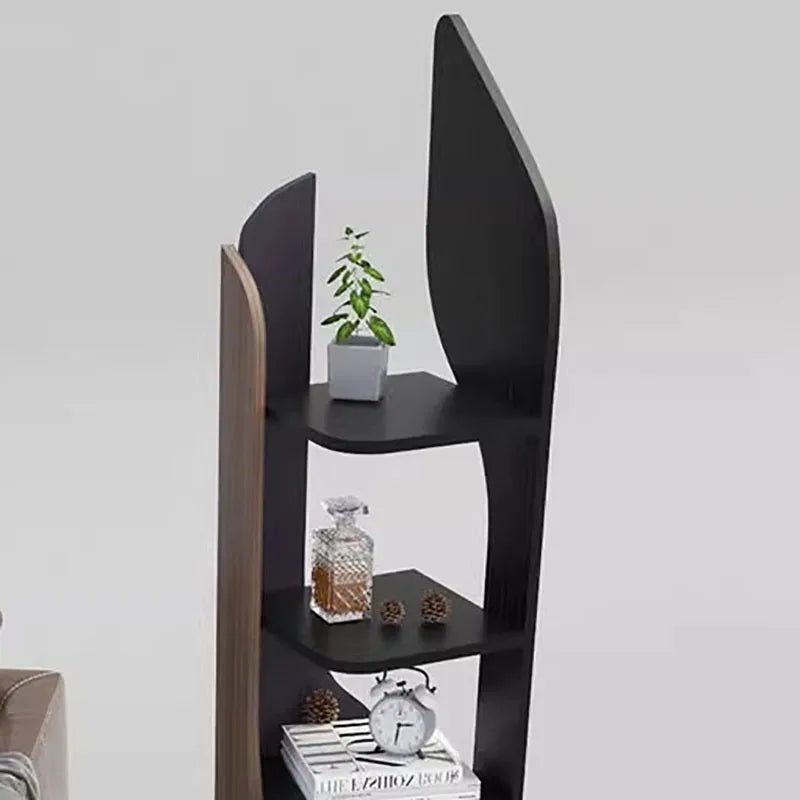 Modern Rustic Living Room Cabinet – Space-Saving Bookshelf