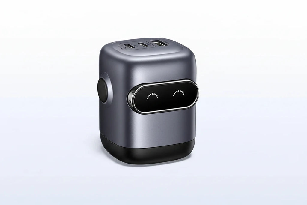 Compact UGREEN GaN fast charger with up to 100W 65W 30W power, designed for phones, tablets, and laptops.