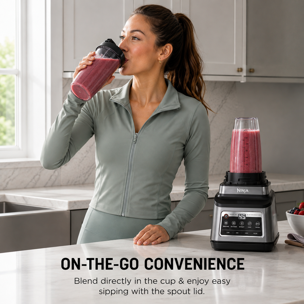 Sistema de cocina Professional Plus de 1400W, con tecnología Auto-iQ, diseño moderno en gris y materiales resistentes de acero inoxidable y plástico.