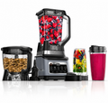 Sistema de cocina Professional Plus de 1400W, con tecnología Auto-iQ, diseño moderno en gris y materiales resistentes de acero inoxidable y plástico.