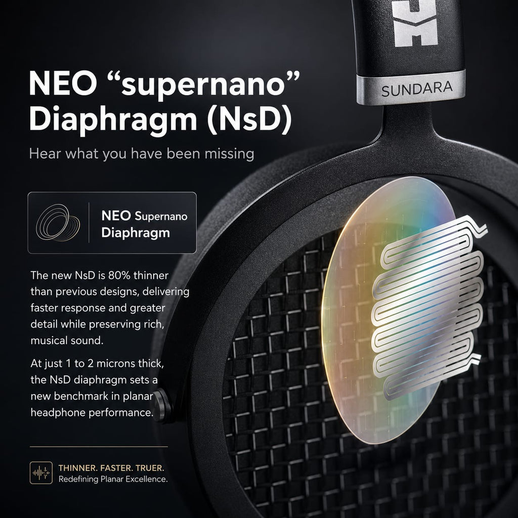 HIFIMAN SUNDARA Planar Magnetic Headphones – Hi-Fi Over-Ear Design with Premium Metal Build