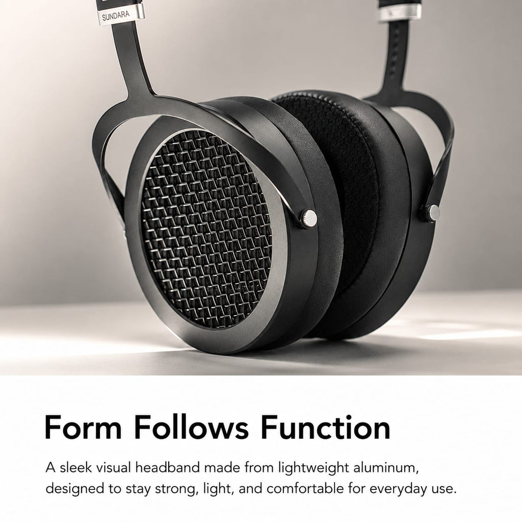 HIFIMAN SUNDARA Planar Magnetic Headphones – Hi-Fi Over-Ear Design with Premium Metal Build
